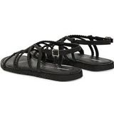 GIOSEPPO Orland - Platte Damessandalen - Zwart - Leer