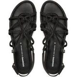 GIOSEPPO Orland - Platte Damessandalen - Zwart - Leer