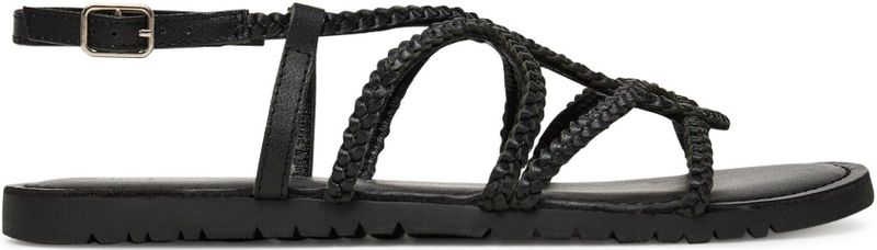 GIOSEPPO Orland - Platte Damessandalen - Zwart - Leer