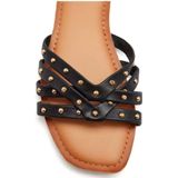 Sandalen - Leren - Platte - Klinknagels