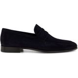 Instappers Magnanni  donkerblauw leer