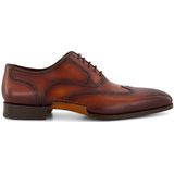 Magnanni nette schoenen bruin effen leer en rubber