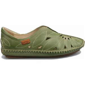 Pikolinos - 578-7399 - Instappers - Groen - Glad Leer - Rubber Zool