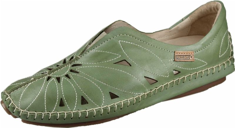 Pikolinos - 578-7399 - Instappers - Groen - Glad Leer - Rubber Zool