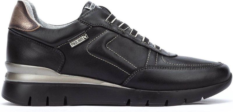 Pikolinos - Cantabria W4R-6731 - Sneaker - Zwart - Rundleer - Lichtgewicht Zool