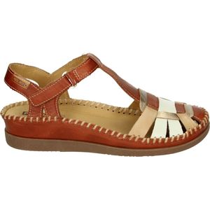 Leren sandalen met sleehak Cadaques PIKOLINOS. Leer materiaal. Maten 39. Oranje kleur