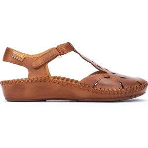 Sandalen in leer met sleehak Vallarta PIKOLINOS. Leer materiaal. Maten 36. Kastanje kleur