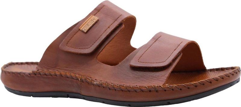 Pikolinos - 06J-0084 - Sandalen - Bruin - Leer - Plat - Klittenband - Casual