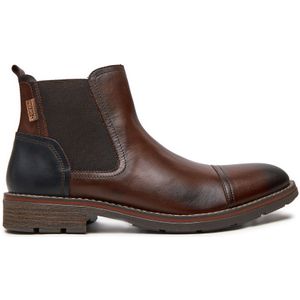 Pikolinos - York - Enkellaars - Black - Rundleer/Textiel