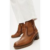 Pikolinos - W7H-8817 - Leren Enkellaarsjes - Bruin - 5 tot 8 cm Hakhoogte - Ritssluiting