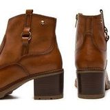 Pikolinos - W7H-8817 - Leren Enkellaarsjes - Bruin - 5 tot 8 cm Hakhoogte - Ritssluiting