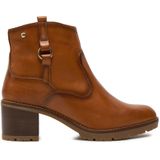 Pikolinos - W7H-8817 - Leren Enkellaarsjes - Bruin - 5 tot 8 cm Hakhoogte - Ritssluiting