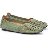 Pikolinos - Geperforeerde Instapper - Groen - Suède