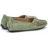 Pikolinos - Geperforeerde Instapper - Groen - Suède
