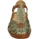 Pikolinos - 655-0841C1 - Dames Sandalen - Groen - Glad Leer - Rubber Zool