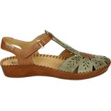Pikolinos - 655-0841C1 - Dames Sandalen - Groen - Glad Leer - Rubber Zool