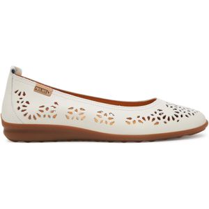 Pikolinos Alcoi - Dames Ballerina - Wit - Gemaakt van Hoogwaardig Leer