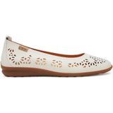 Pikolinos Alcoi - Dames Ballerina - Wit - Hoogwaardig Leer
