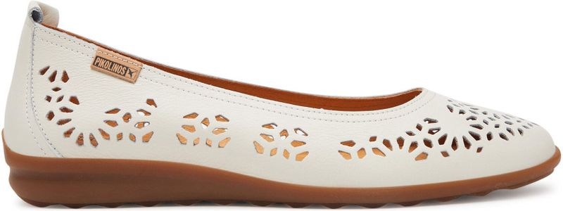 Pikolinos Alcoi - Dames Ballerina - Wit - Hoogwaardig Leer