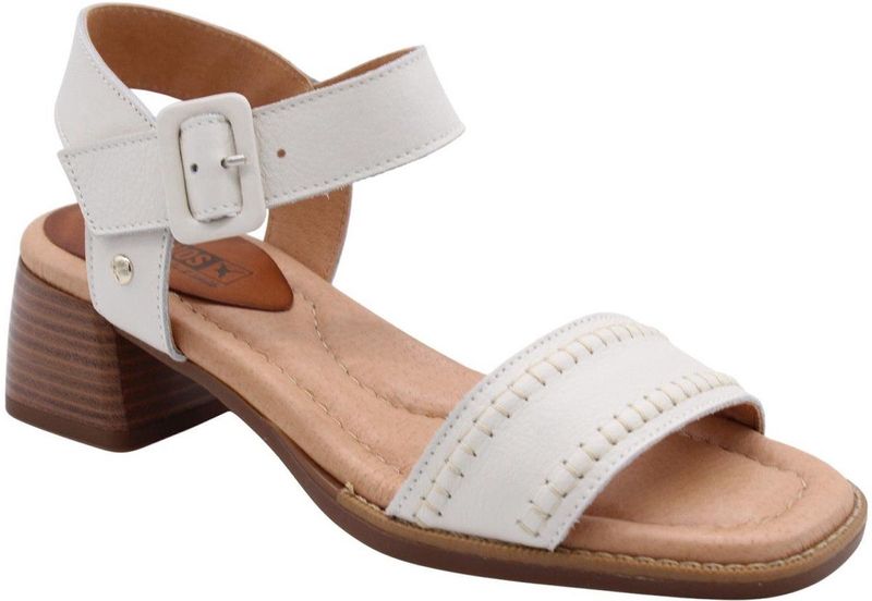 Pikolinos - Oliva - Sandalen - Wit - Leer - Brede Hak