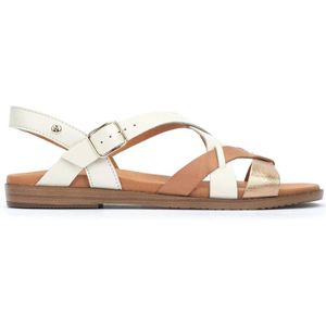 Pikolinos - Platte Sandalen - Wit - Leer
