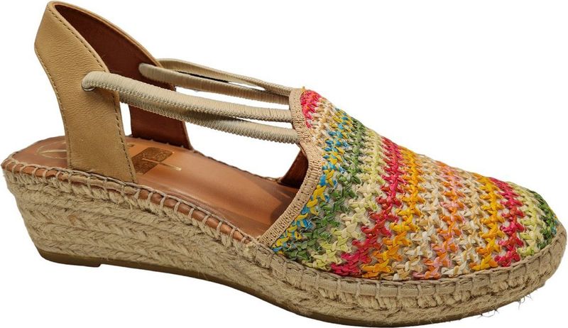 Viguera 1834 Crochet Camel Dames Sandaletten - Multi