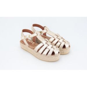 Viguera - 2241 - Espadrille - Goudkleurig - Leder - Dames