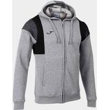 Joma Confort III Sweater Met Kap Heren - Lichtgrijs Gemeleerd / Zwart / Donkergrijs Gemeleerd