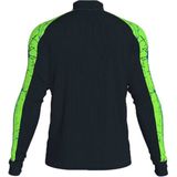 Sweater - Elastisch - Zwart - Polyester - Halve Ritssluiting