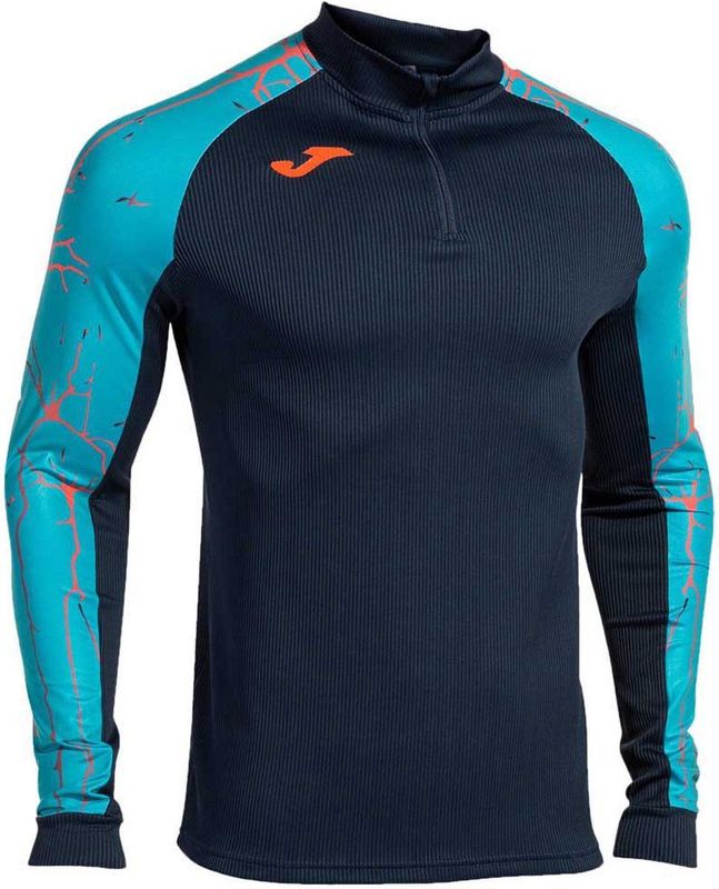 Joma - Elite Ix - Sweatshirt - Blauw - Met Halve Rits