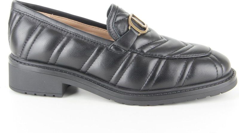 Unisa - Edyn ns - Instappers - Zwart - Leer