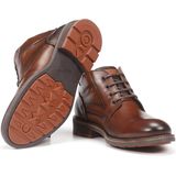 Fluchos - F1341 - Leren Enkellaarsjes - Bruin - Casual - Plat