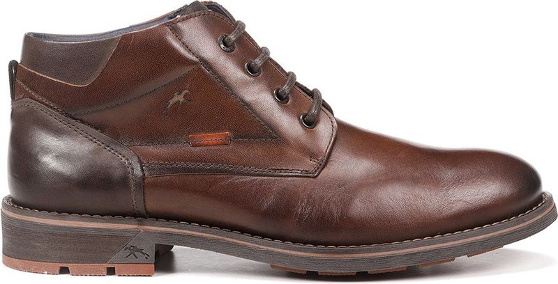 Fluchos - F1341 - Leren Enkellaarsjes - Bruin - Casual - Plat