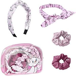 CERDÁ LIFE'S LITTLE MOMENTS - Transparante toilettas Marie des Aristocats met haaraccessoires - Officiële Disney-licentie, meerkleurig, eenheidsmaat, etui, Meerkleurig, Toilettas