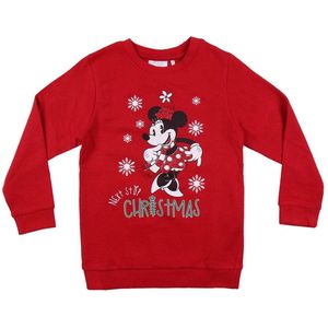 CERDÁ LIFE'S LITTLE MOMENTS Kersttrui met Minnie Mouse en familie kersttrui, origineel sweatshirt voor meisjes, Rood, 6 Jaren