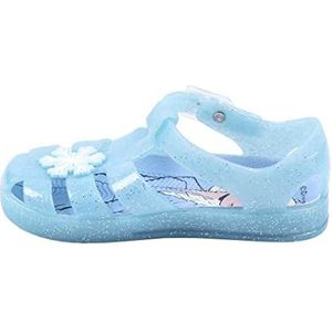 CERDÁ LIFE'S LITTLE MOMENTS, Bedrukte strandsandalen voor meisjes, met Frozen 2-karakter, pvc, krab, pantoffels met plastic gesp, officiële Disney meisjeslicentie, Blauw, 25 EU