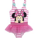 Disney - Minnie Mouse - Meisjeszwempak - Roze en Wit - Sneldrogende Stof