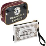 Harry Potter Toilettas, reizen, 2-delig, kleur único, casual, Kleur: zwart/bruin,, casual