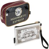 Harry Potter toilettas 2 stuks, Kleur: zwart/bruin, único, casual