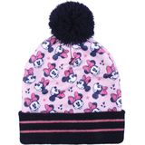 Disney Minnie Mouse 2-delig winterset - muts/handschoenen - roze/zwart - voor kinderen