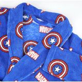 Badjas kinderen - Fleece - Marvel Blauw-  3 Jaar