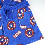 Badjas kinderen - Fleece - Marvel Blauw-  3 Jaar