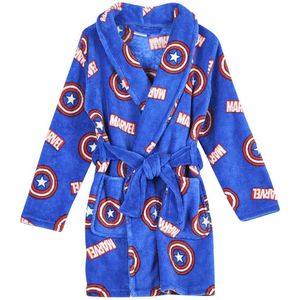 Badjas kinderen - Fleece - Marvel Blauw-  3 Jaar