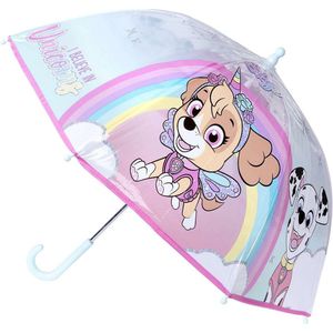 Disney Paw Patrol Skye paraplu - transparant/roze - D71 cm - voor kinderen