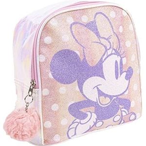 Minnie Mouse Kinderrugzak - Ritssluiting met Pompom - 18 x 21 x 10 cm - Kleine Rugzak met Versterkte Naden - Origineel Product Ontworpen in Spanje