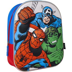 Marvel Avengers Rugzak 3D Hulk Spiderman Captain America - Hoogte 31cm