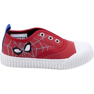 Spiderman Trainers - Red - UK Size 5.5 JNR - Elastic Closure - Children's Canvas Trainers with PVC Sole and Toe Cap - Original Product Designed in Spain