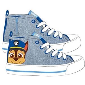 Paw Patrol Trainers - Blue and Grey - UK Size 8.5 JNR - Zip Closure - Children's Trainers with PVC Sole and Toe Cap - Original Product Designed in Spain