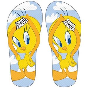 Tweety Flip Flops - Kleur Geel en Blauw - Maat 30/31 - Topkwaliteit zool gemaakt van 100% geperst EVA - Teen Slippers voor Jongens en Meisjes - Origineel Product Ontworpen in Spanje