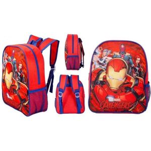 Avengers rugtas / schooltas - rood met blauw - Marvel Avengers rugzak - 30 x 25 cm.